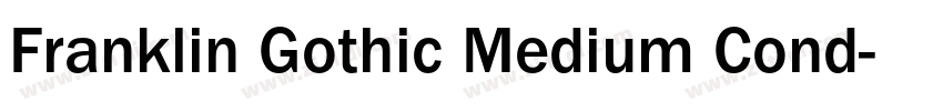 Franklin Gothic Medium Cond字体转换